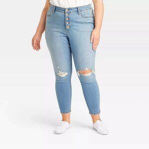 NEW WOMEN'S UNIVERSAL THREAD WOMENS SIZE 20 W JEANS HIGH RISE SKINNY 5-BUTTON